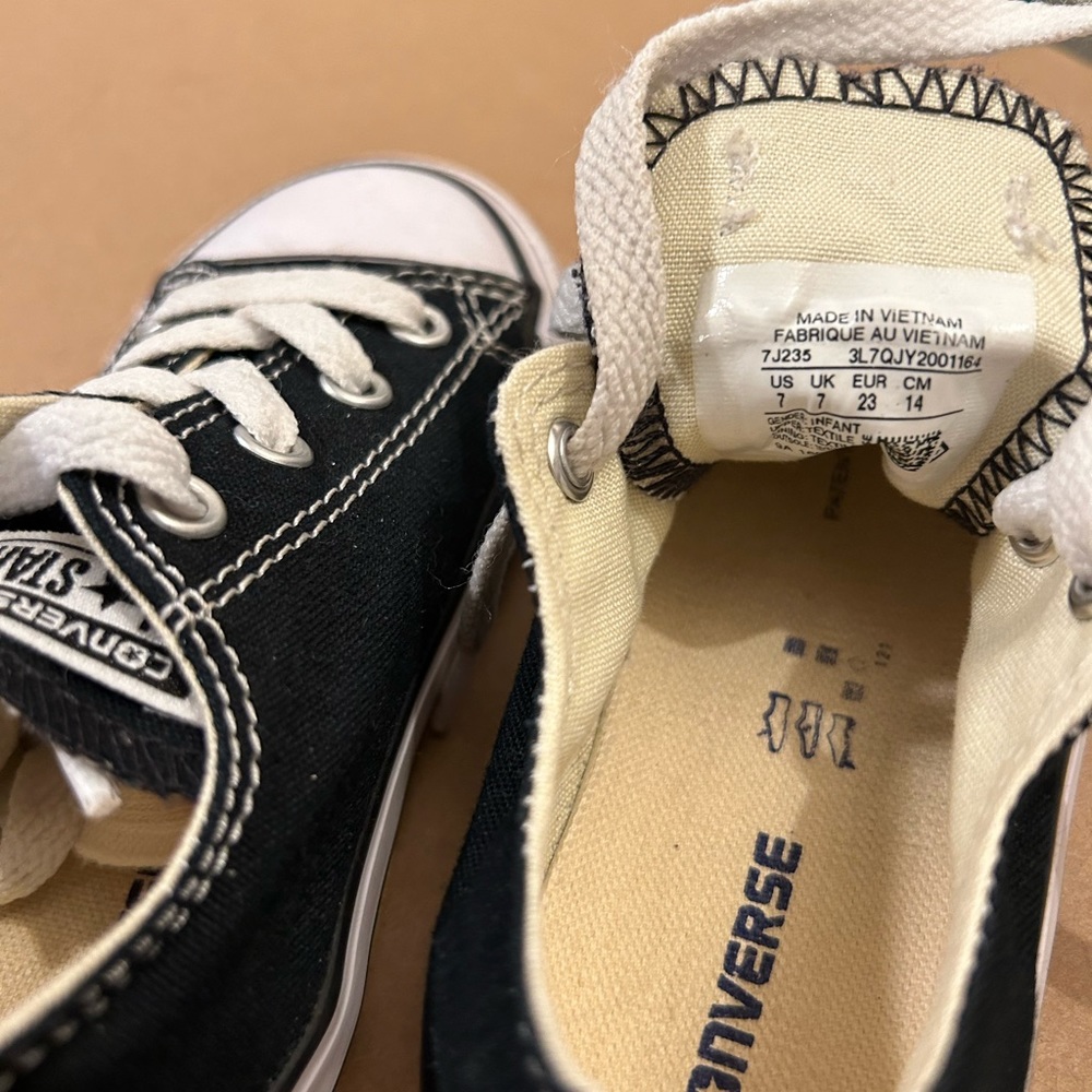 Infant Chuck Taylor Black Converse Sneakers - Picture 2 of 2